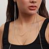 Fashion Simple chain line metal earrings For Women