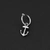 Anchor Stainless Steel Earrings Niche Light Luxury Personality Accessories Premium Anchor Titanium Steel Men's and Women's Ear Buckles