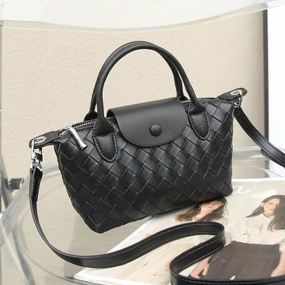 2025 Neue Damenhandtasche Nischen-Design Frühling Sommer Koreanische Version Vielseitig Mode Rindsleder Gewebt Damen-Handtasche Einzelne Schulter Kleine Knödeltasche