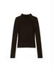 [Matinkim] Rib Layered Half Neck Long Sleeve Top