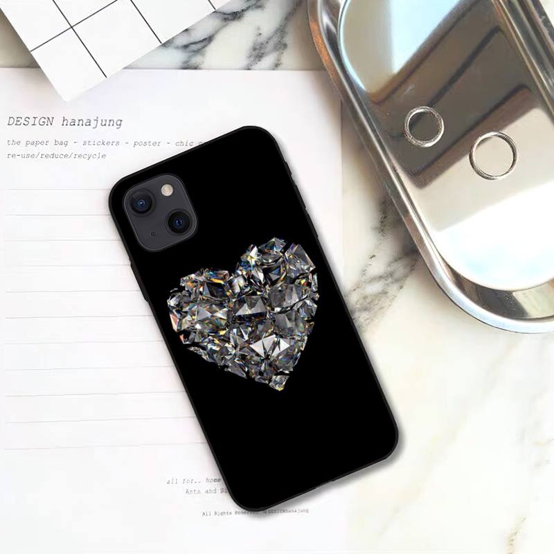 Diamond Love Phone Case For iPhone 11 12 Mini 13 14 Pro XS Max X 8 7 6s Plus 5 SE XR Shell