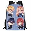 Printed Two-Dimensional Chainsaw Man Schoolbag, Primary School Student Cartoon Chaaw Man Backpack