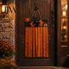Non-woven Fabric Holiday Wall Decoration Halloween Rag Flag Banner, Pumpkin Maple Leaf Flower Ribbon Hanging Lightweight Hemp Rope Door Sign