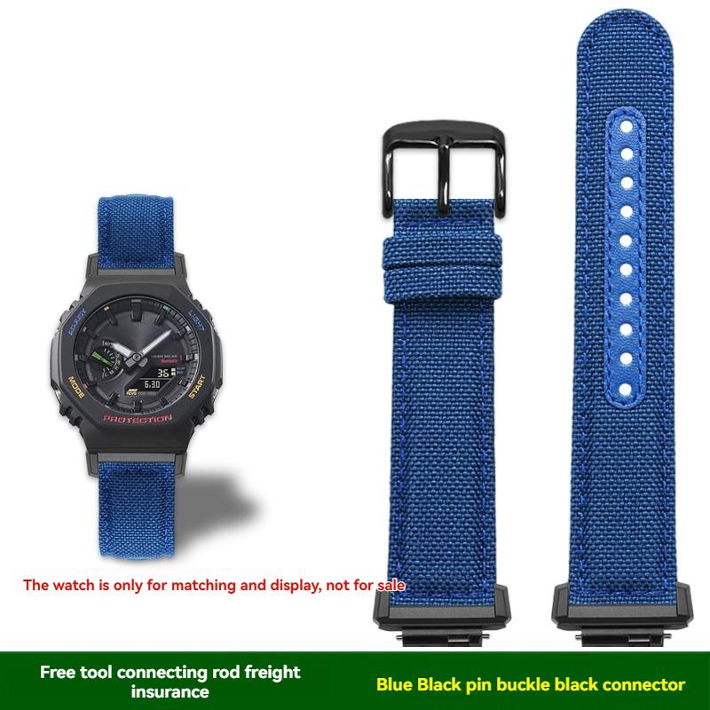 Für Casio GA-2100/1A1PR GA2110 GA-B2100 Serie Uhr achteckig Sport Nylon Canvas Bergsteigen wasserdicht Uhrenarmband