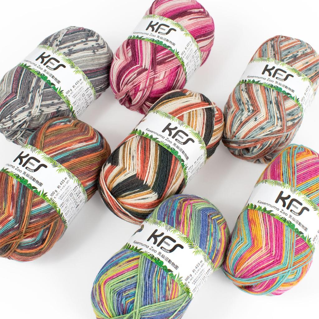 Opal KFS Kesennuma Zoo Sock Wool Flamingo Yarn, 4-ply, Blend, KFS228.