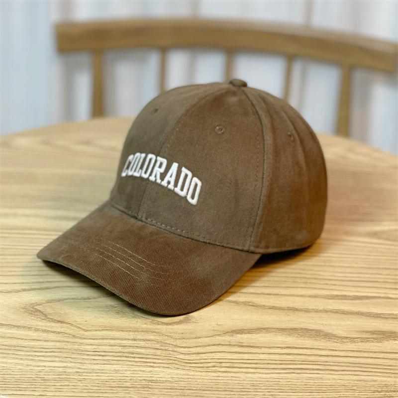 

Three dimensional Letter Embroidered Hat for Women Autumn and Winter New Style Cap Casual Versatile Face Showing Small Thick Fashionable Baseball Cap Adjustable