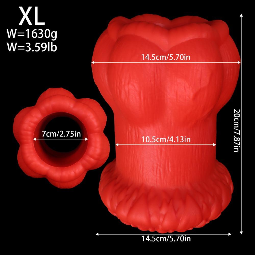 Transparent Hollow Butt Plug, Extra Large Silicone Anal Tunnel, Couples Sex Toys for Beginners to Advanced