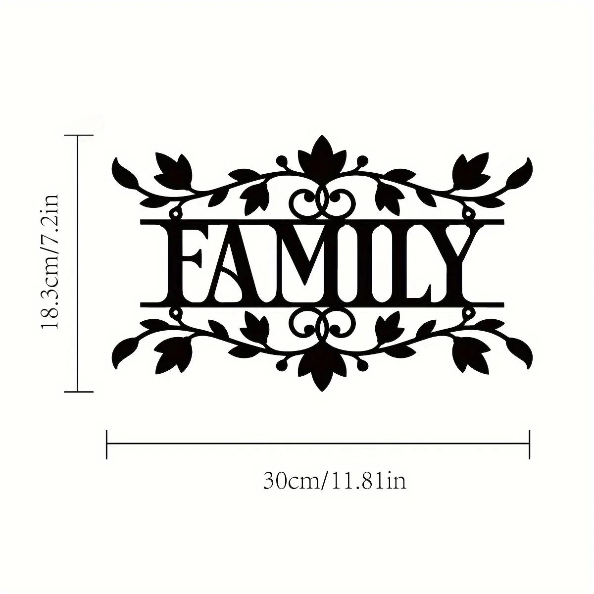 

1 шт. Металлический семейный знак, элегантный настенный декор для столовой, стильное семейное настенное искусство, индивидуальное металлическое слово, идеальное украшение для дома светло-серый