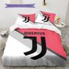 Set Copripiumino Trapuntato Juve Federa Federe Decorazione Casa Regalo di Compleanno (1 * copripiumino + 2 * federa, senza nucleo)
