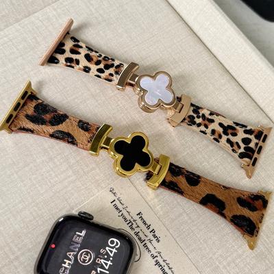Leopardenleder Magnetisches Armband für Apple Watch Serie 11 46/42mm Ultrta 49mm 45mm 44mm 41mm 40mm 38mm Damenarmband für IWatch Volle Serie S9 S8