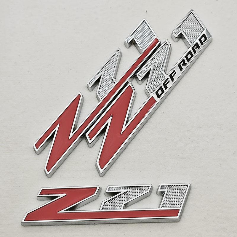 3D Metall Bil Styling Logo Z71 Z71 OFF ROAD Bakluckemärke Frontgrill Emblemdekal För Chevrolet Silverado Colorado Cheyenne