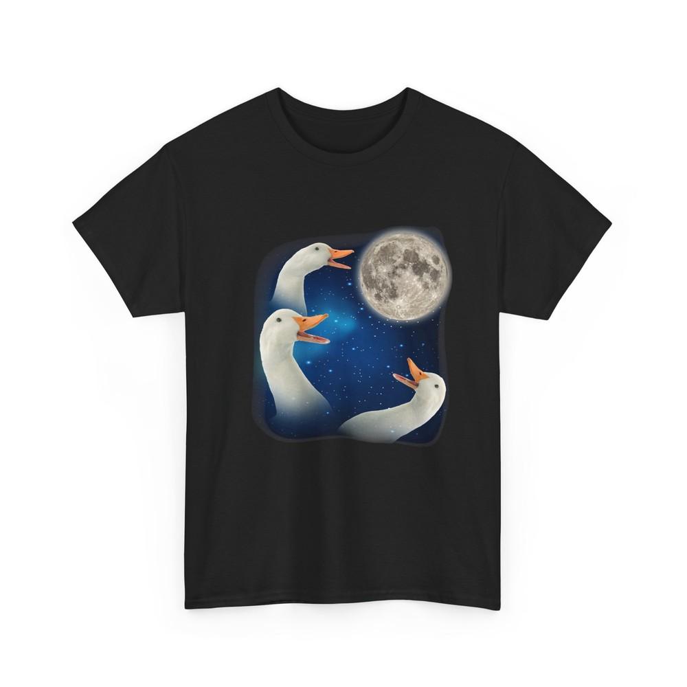 Ducks Shirt, Three Ducks with Moon Ducks Animals Lovers Women Men Funny Shirt