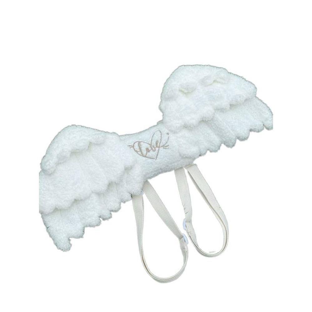 

New Adjustable Straps Angel Wings Backpack Polyester White Color Lolita Backpack Zipper Backpack JK Uniform бежевий