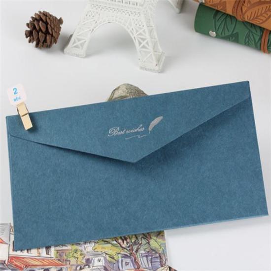 Buy European Vintage Stamping Printing Kraft Paper Envelopes Wedding