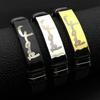 Arabischer Buchstabe Islamischer Gott Allah Armband für Frauen Männer Edelstahl Gold Silber Farbe Muslimische Handkette Armbänder Schmuck Geschenk