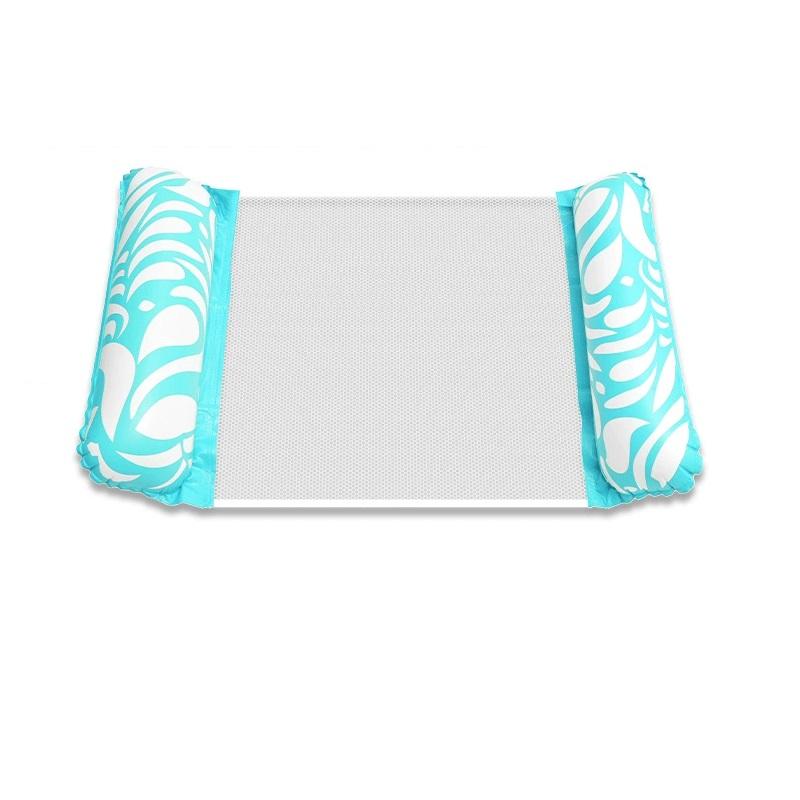 Inflatable Foldable Floating Row Swimming Pool Party Water Hammock Air Mattresses Pvc Stripe Water Floating Inflatable Mat