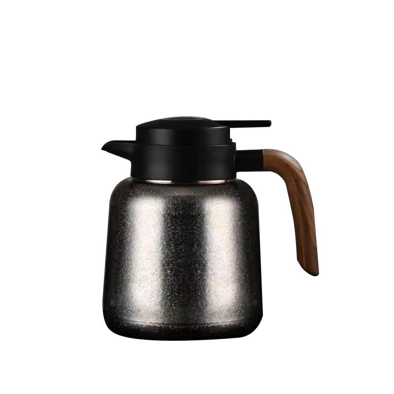 Luxury Titanium Tea Set: Stewed Tea Pot with Temperature Display & Insulated Design - Includes 1 Pot & 3 Cups 1200ML