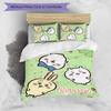 3pcs Custom Name Chiikawa Bedding Set Duvet Cover Closure Includes 1 Duvet Cover & 2 Pillowcases for All Seasons Bedroom Decor