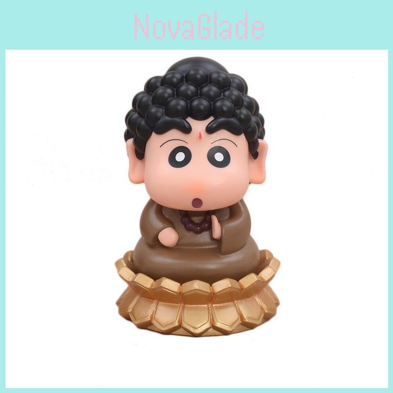 Crayon Shinchan Pvc Collectible Model With Buddha And Handcrafted Details For Car Decor