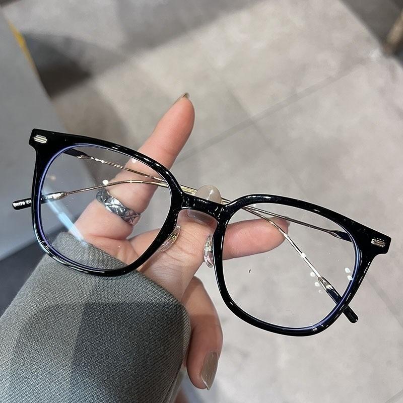 Anti Radiation Eyeglasses Square Computer for Women Men Replaceable Lens