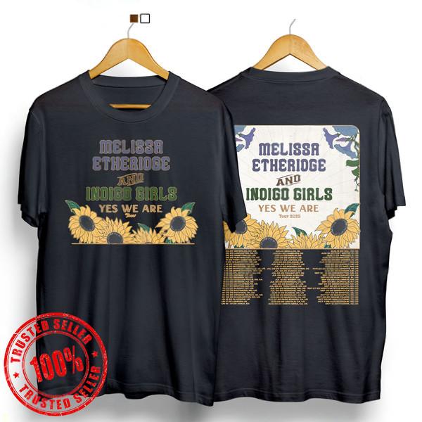 INDIGO GIRLS and MELISSA ETHERIDGE YES WE ARE TOUR Black Tshirt QT891 Unisex T-Shirt L