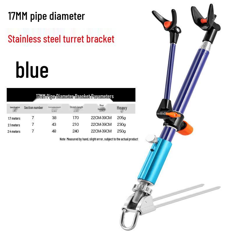 Langlebiger Angelrutenständer aus Edelstahl mit verdicktem Erdspieß für doppelte Verwendung: Kompatibel mit Angelkiste & Stuhl.