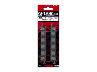 Rokuhan Z Spur R036 Gerade Schiene 112,8 mm (2 Stücke)