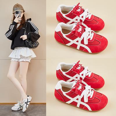 Ins New German Training Shoes Female Spring Student Sports Running Casual Street Shooting Thick Sole Increase