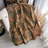 Autumn and winter fashion cashew flower printing temperament shawl women elegant light luxury appearance outside with warm scarf scarf