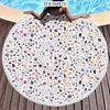 Summer Swimming Pool Marble Pattern Series Round Beach Towel Digital Printing Heat Transfer Beach Gym Seaside Bath Towel
