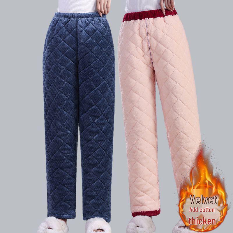 Women's Winter Warm Cotton Coat and Over-the-Knee Casual Robe