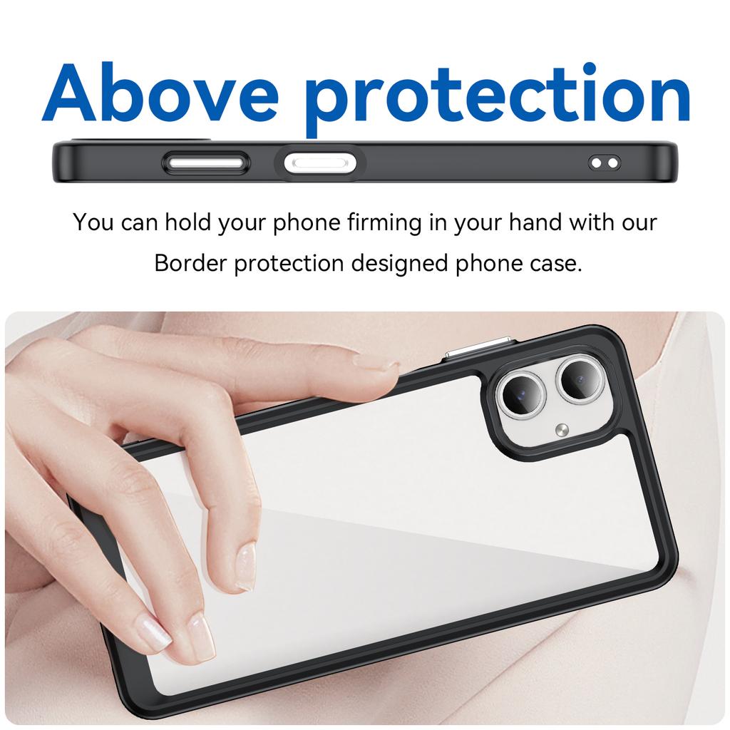 Für Samsung Galaxy A06 4G Stoßfeste Hülle TPU + Acryl Schutz Klare Handyhülle