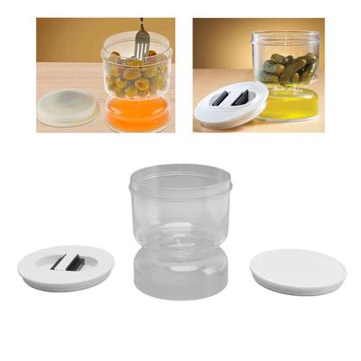 Dry Wet Separation Pickle Jar Kitchen Pickle Hourglass Jar Airtight Kimchi Wet Dry Dispenser