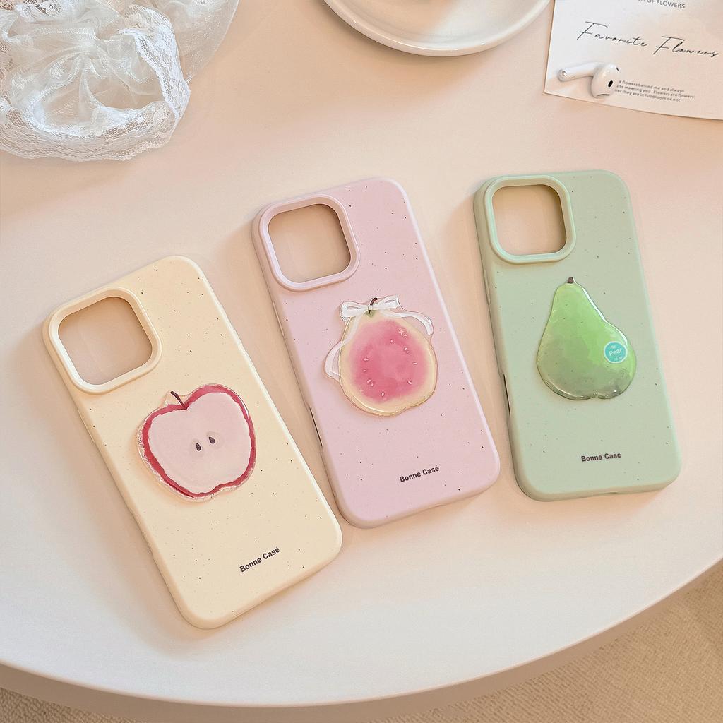 3D fruit suitable for Apple17pro max Phone case iphone16Silicone1314Niche15