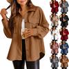 Women's Shirt Solid Color Long Sleeved Jacket