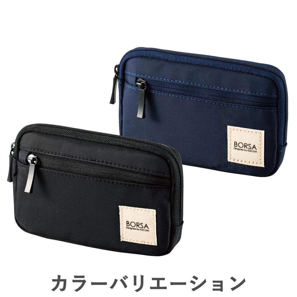 ELECOM Gadget Slim Pouch, Bag-in-Bag, Type, Small, Black, BMA-GP01BK