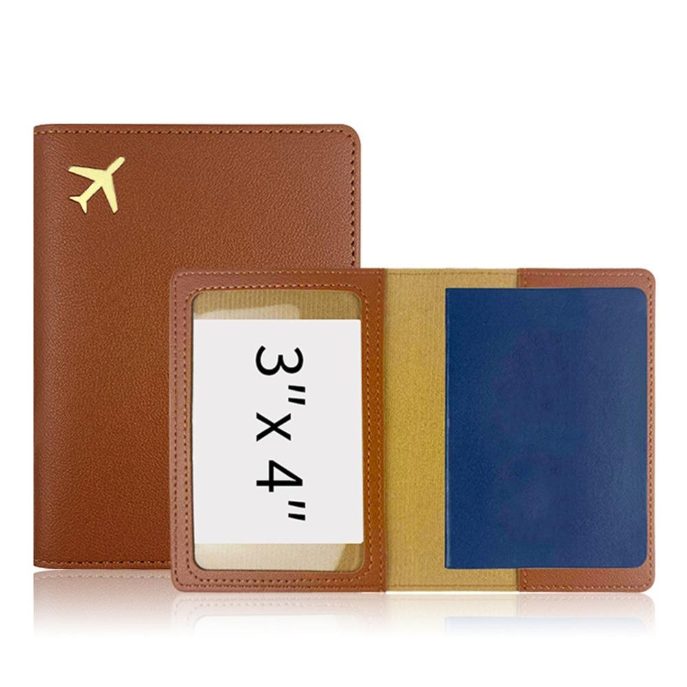 

Вместительная сумка для паспорта Многофункциональная защитная обложка для паспорта Портативный держатель для паспорта коричневый