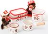 Fuji Enamel Monchhichi Milk Pan, 12cm, Let's! Parade Pattern, MN50A12M