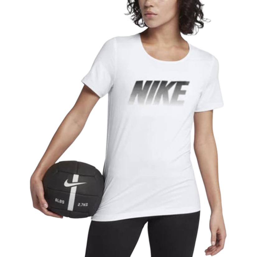 Nike Pro Dri-Fit Hypercool Series Casual Sports Quick-Dry Crew Neck Short Sleeve T-Shirt Women T-Shirts White 908610-100