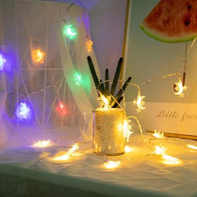 LED Moon Star String Lights Moon Star Fairy Lights for Wedding Decoration Party Festival Lights Ramadan Decorations 2024 Light
