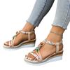 Summer New Women's Wedge Heel Open Toe Sandals Fashionable and Attractive Women's Sandals Comfortable Height Increasing Sandals