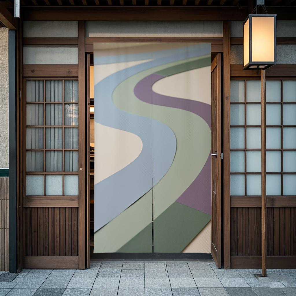 

2D Door Curtain, Minimalist Door Curtain - No-Drill Installation with Adhesive Tape, Thickened Privacy Window treatment, Modern 65x100cm26x39in