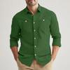 Men's Loose Classic Lapel Multi-pocket Industrial Work Shirt Top