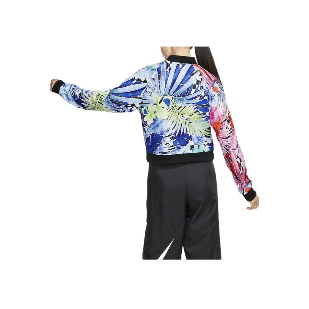Nike Giacca da Donna a Maniche Lunghe con Zip e Stampa Floreale Multicolor AR2221-010