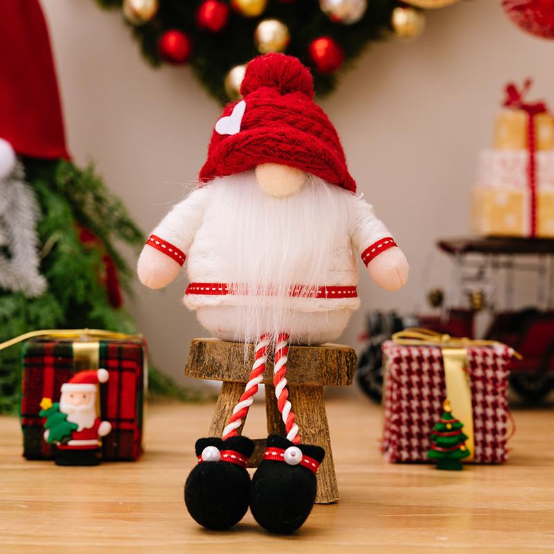 

Enchanting Christmas Gnome With Heart Patch Hat And Legs For Festive Decor Tabletop Heart Patch Doll Male