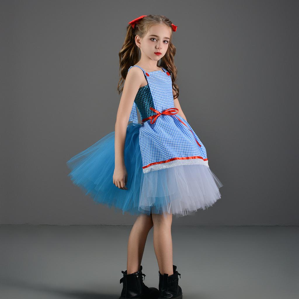 Kids Girls Halloween Costume Tin Man Lion Princess Tutu Dress Play Party Dress Outfit