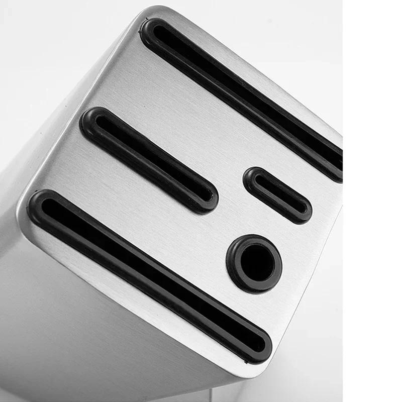 Verdicken Sie den Messerhalter aus Edelstahl, Metall, Küchenchef-Messerständer, Multifunktions-Schneide-Hackmesser-Aufbewahrungsregal, Organizer-Werkzeuge