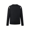 Li-Ning Personalized Printed Color Block Round Neck Casual Sports Long Sleeve T-Shirt Unisex Tops Black ATLU179-1