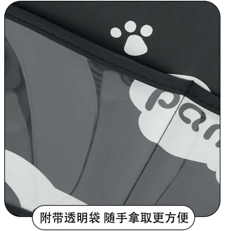 Car Seat Back Anti-kick pad,Cute Panda PU Leather for Girls, Dirt-resistant and Wear-resistant Rear Seat Protection Pad