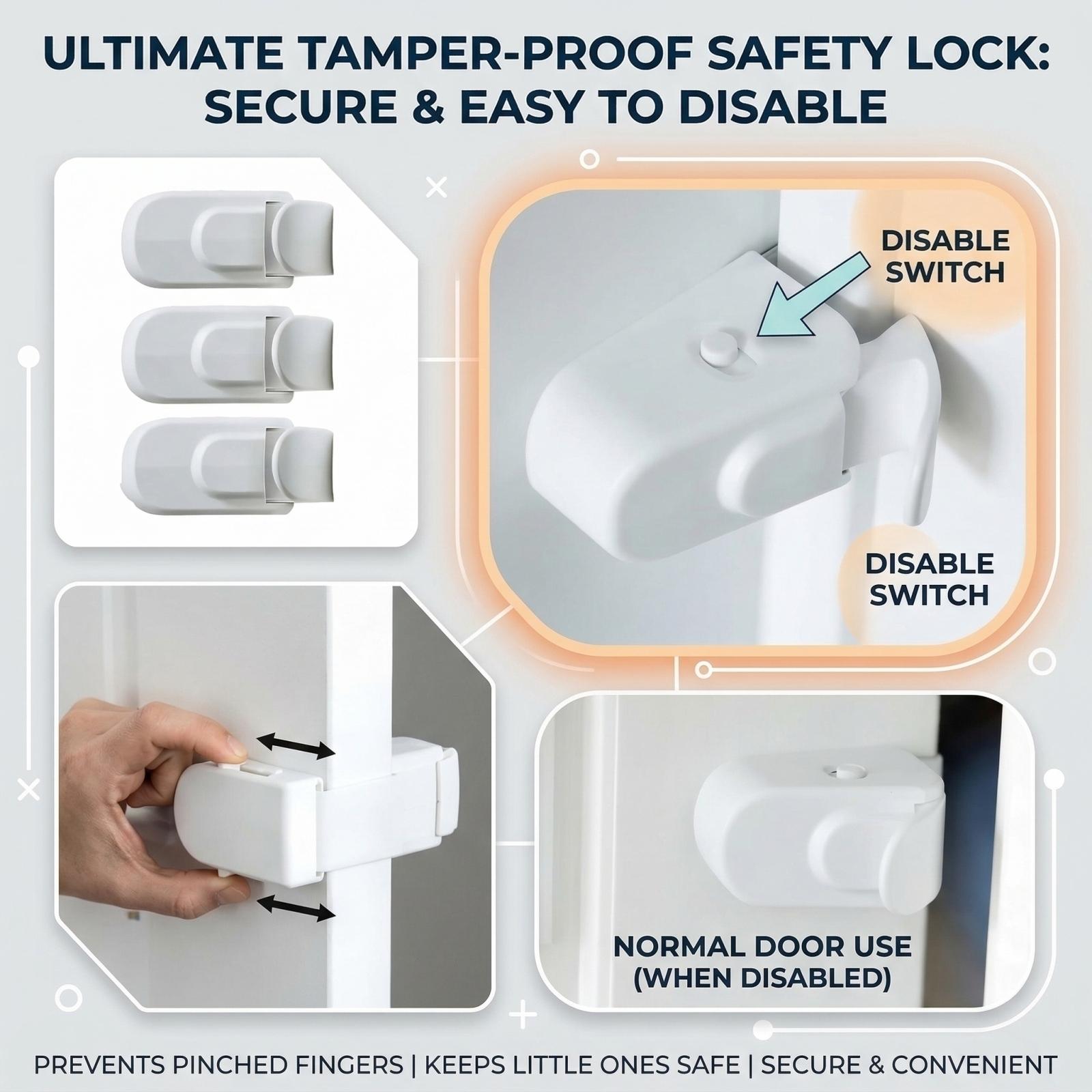 

Защитный замок для детей, предотвращающий касание или открытие двери детьми One Size